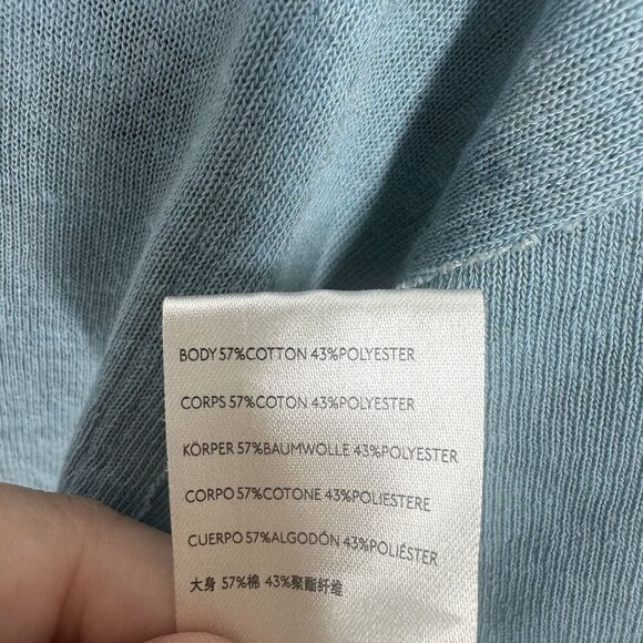 We The Free Blue Flowy V-Neck Short Sleeve Tunic Top Womens Size L - Picture 10 of 10